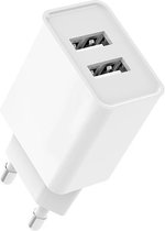 Snel opladen tegelijkertijd USB lader reislader 5V 2A Dual poorten USB Oplaad Stekker met 2 USB Poorten - Oplader USB lader - 5V 2A Dual-poorten USB - Reislader Adapter Dubbel USB Stopcontact