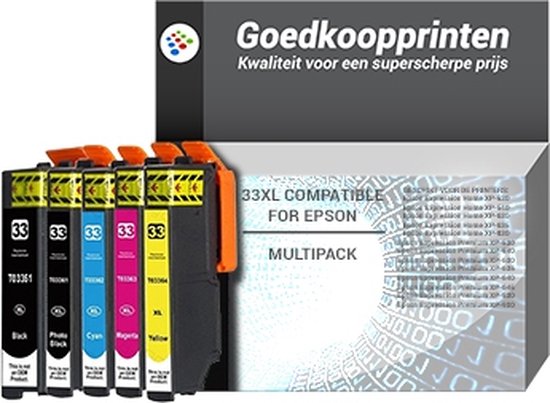 Cartouches d'encre Epson 33XL Multipack (C13T33574010) 5pcs. - Ensemble de  marque privée | bol.com