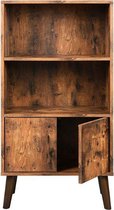 Maison Home Boekenkast - Wandkast met deuren - Bruin