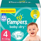 Pampers Baby Dry Luiers - Maat 4 - Mega Maandbox - 276 luiers