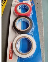 Elektrische Tape - Isolatietape - Zwarte/Rode/Witte PVC Tape - 3 stuks - 5 meter