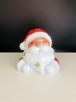 Kerstman #4 - 28 cm - polyester - glitters - polyresin - polystone - hoogkwalitatieve kunststof - decoratiefiguur - interieur en tuin - geschikt voor binnen en buiten - cadeau - geschenk - kerstcollectie - kerstman - kerstdecoratie - kerstfiguur
