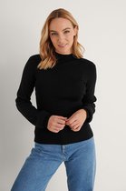 NA-KD High Neck Knitted Dames Trui - Maat XS