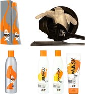 XP100 compleet haarverf en verzorgingpakket kleur 5.31  Lichtbruin & Goud & As (1x 100ML) met 3% waterstof (1x 250ML) incl shampoo, conditioner (250ML) en haarmasker (200ML) voor gekleurd haa