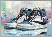 Air Jordan 1 high Travis Scott Fragment painting (reproduction) 71x51cm
