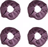 Scrunchies – Velvet Scrunchies – 4x licht paars – Licht paars – 4 stuks – Musthave Haaraccessore – Scrunche Pack – Luxe kwaliteit – Haarelastiek – Elastiekje – Elastiek – Haarwokke