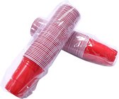 Red cups-25 stuks-Party cups-American cups-beerpong bekers-bier pong-rood-bier spel-Drank spel-473ml-Pingpong bal-Spelinstructies