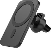 Somstyle MagSafe compatibele Autohouder -  Draadloos Snel Opladen 15W - Magnetische Draadloze Autolader Houder geschikt voor IPhone 12 Pro Max Mini - Zwart