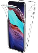 iParadise Samsung A72 Hoesje 360 en Screenprotector in 1 - Samsung Galaxy A72 Case 360 graden Transparant