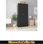 { SALE SALE!!! } Kast - Kledingkast - Zwart- Kast - Spaanplaat - Slaapkamer - Design - Modern - Nieuwste Collectie