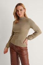NA-KD High Neck Knitted Dames Trui - Maat XL
