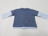 noukie's , jongens , t-shirt lange mouw , blauw , paco  9 maand 74