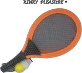 K Pleasure - Raquette XL - Tennis Set XL - Kinder Tennis Set - Backminton Kit - Orange