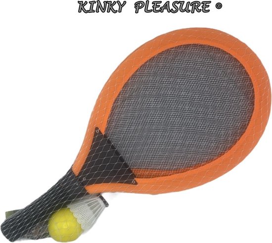K Pleasure - Racket XL - Tennis Set XL - Kinder Tennis Set - Backminton Kit - Orange