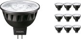 Voordeelpak 10x Philips LEDspot ExpertColor GU5.3 MR16 7.5W 927 36D (MASTER) | Zeer Warm Wit - Beste Kleurweergave - Dimbaar - Vervangt 50W