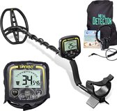 Professionele lichtmetaaldetector - met 28cm waterdichte spoel & koptelefoon - max. Detectie van 1,5 m diepte buiten met muti-modi - pinpoint-functie - gouddetector met stabiele pr