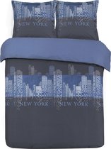 Vision - NY Skyline Blue - Dekbedovertrek 200x200cm met 2 bijhorende slopen - 100% katoen