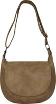 Flora & Co crossbody tas met flap taupe