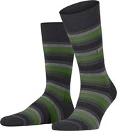 Burlington Organic Stripe Sokken Heren 21058 - Zwart 3010 black-mix Heren - 40-46