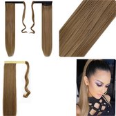 Ponytail Paardenstaart wrap around hair extensions human hair expression  dirty blond