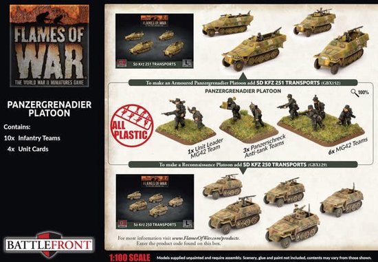 Thumbnail van een extra afbeelding van het spel Panzergrenadier Platoon (plastic)