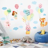 Muursticker Kinderkamer | Wanddecoratie Babykamer | Decoratie Jongens & Meisjes | 3D Stickers | Ballonnenfeest
