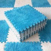 Vloerkleed - Speelmat voor baby/peuters XL - Eva foam + zachte tapijtlaag| Blauw&Wit