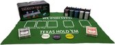 Pokerset Texas Hold'em Blik met 200 chips/kaarten/kleed HOT Games