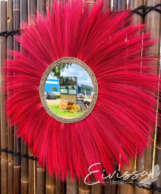 Seagrass Mirror Red Spiegel Ø 100 cm