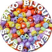 Fako Bijoux® - Perles Hartjes - Acryl - 7mm - Fabrication de Bijoux - 250 Pièces - Candy