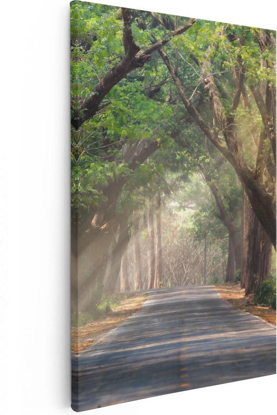 Artaza Peinture Sur Toile Route Entourée D' Arbres - 60x90 - Photo Sur Toile - Impression Sur Toile