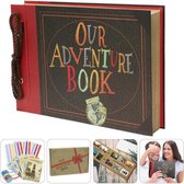 Sete - Our Adventure Book - Plak Fotoalbum - Fotoboek - Dagboek - Scrapbook - 40 vellen (80 pagina's) - Vintage - Kraftpapier - 30 x 20cm - Met geschenkdoos en stickers