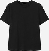 MOOI! Company - Los vallend basis T-shirt - Dames Top - NICKY - Kleur Zwart - XS