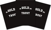 Schrift In goud We Trust A5 gelijnd: 3-pack