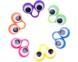 Vingerspionnen ringen - gekleurd feestartikelen voor kinderen (6 stuks)