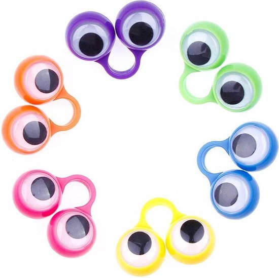 Vingerspionnen ringen - gekleurd feestartikelen voor kinderen (6 stuks) |  bol.com