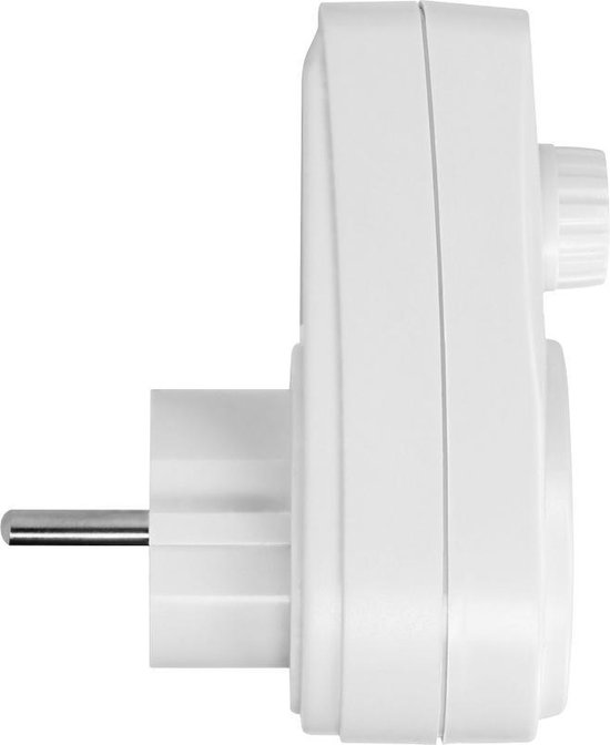 Doorvoerstekker met dimmer - Stekkerdimmer/Plug-in dimmer -Min40watt  Max. 280 Watt - LED dimmer - Gloeilamp dimmer-VOOR  Nederland - ORNO