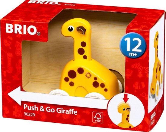 BRIO Push & Go Giraffe - Speelgoedvoertuig Baby - BRIO
