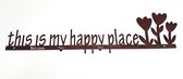 Wandtekst ‘this is my happy place’