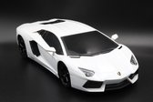 Radiografisch Bestuurbare Licentie Auto – Lamborghini Aventador - Schaal 1:18 – Elektrisch Bestuurbare Auto - RC CAR - Wit