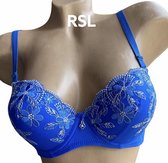 Bh push up met borduursel 80B/85A blauw