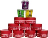 9-pack Voordeelbundel Red One Aqua Hair Wax Red Watermeloen 150ml + 3 stuks Topkwaliteit Ottoman Ultra Strong Hair Gel 150ml - RedOne - Extra voordelig - Haargel - Haarwax - Sterke Hold - Kapperskwaliteit