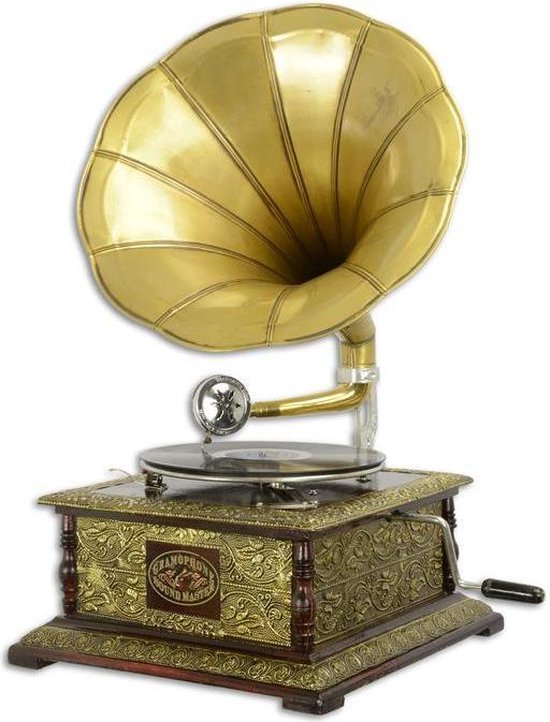HorstDeco Platenspeler - Platenspeler - Grammofoon - Bakeliet platen - 78 RPM - Slinger Motor - Werkt echt