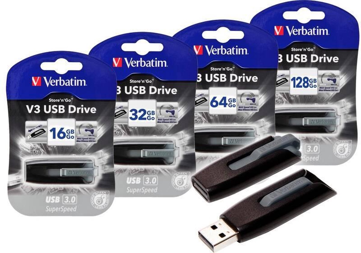 Clé USB 64 Go 3.0 V3 STORE N'GO VERBATIM - Clés USB