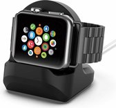 Silicone Standaard Voor geschikt voor Apple Watch Series - Zwart | Watchbands-shop.nl