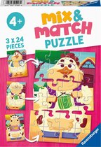 Ravensburger Mix & Match puzzel Mijn boerderijvrienden - Legpuzzel - 3x24 stukjes