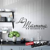 Muursticker - La mamma ristorante - Italië - zwart - 74x28 cm