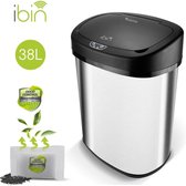 TurboTronic - Sensor Prullenbak Stroom of batterij - TT-SB38 - 38 Liter