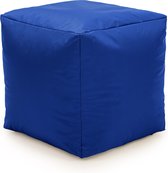 Drop& Sit Poef Nylon – Kobalt – 40 x 40 x 40 cm - Vierkant