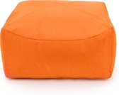 Drop & Sit Poef – Oranje – 65 x 65 x 35 cm - Vierkant